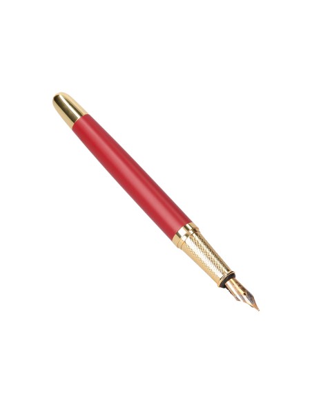 Pluma y estuche belius soiree color art deco granate y dorado tinta azul caja de diseño