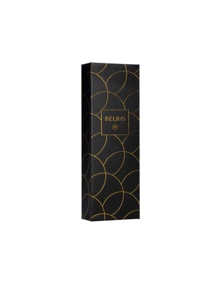 Boligrafo belius passion dor aluminio textura cepillada color negro y dorado tinta azul caja de diseño