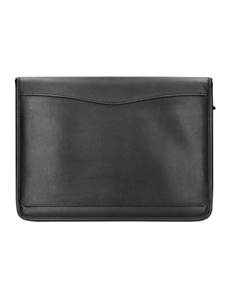 Carpeta portafolios q-connect cremallera con bolsa para movil y tarjetero color negro 260x355 mm