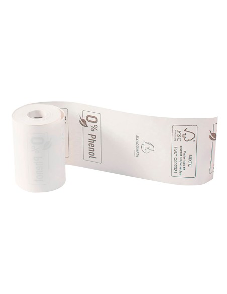 Rollo sumadora exacompta termico para tpv 57 mm x 40 mm 55 g/m2 fsc sin bisfenol a ni plastico