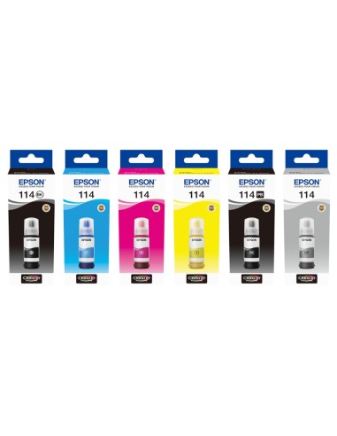 Tinta epson t114 eco tank et-8500 / 8550 gris...