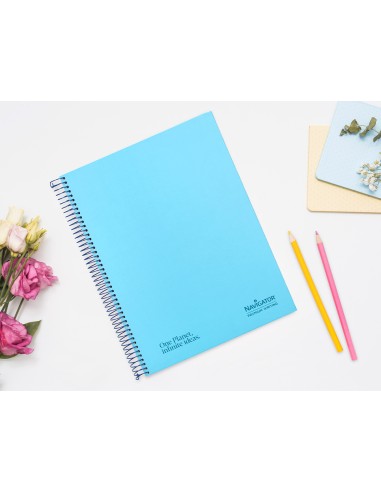 Cuaderno espiral navigator a4 tapa dura 80h...