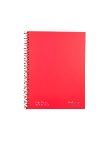 Cuaderno espiral navigator a4 tapa dura 80h...