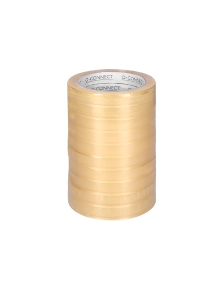 Cinta adhesiva q-connect transparente 66 m x 15 mm