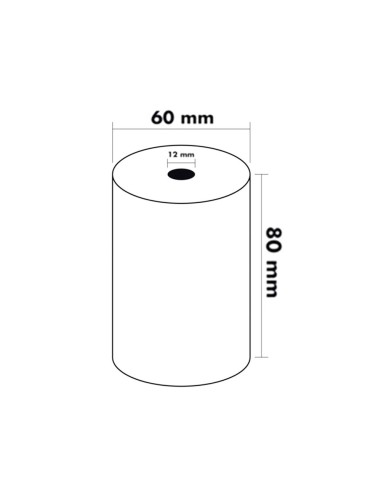 Rollo sumadora termico greening 80 mm ancho x...