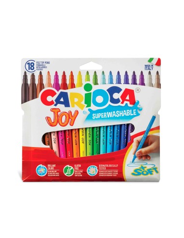 Rotulador carioca joy caja de 18 unidades...