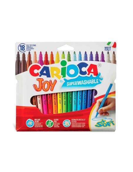 Rotulador carioca joy caja de 18 unidades colores surtidos