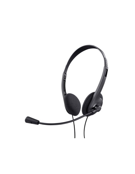 Auricular trust basics con microfono ajustable jack 3.5 longitud cable 180 cm color negro