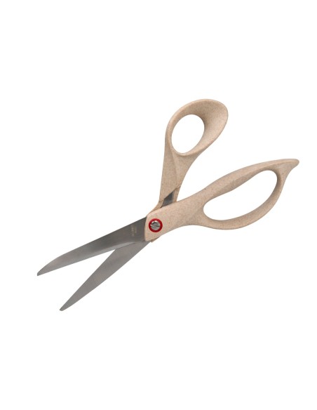 Tijera oficina liderpapel acero inoxidable mango eco material 8\" 21,5 cm en blister