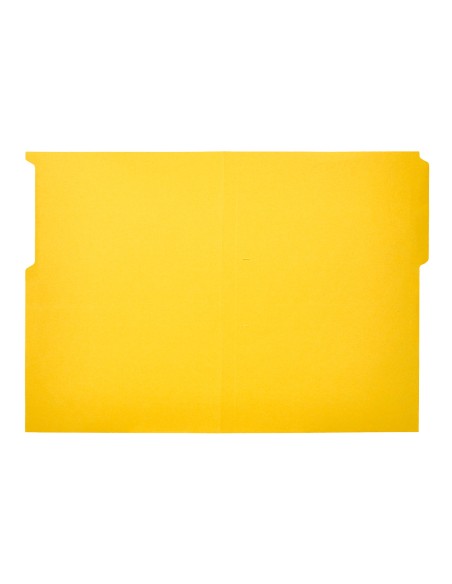 Subcarpeta cartulina liderpapel folio pestaña izquierda 240g/m2 amarillo