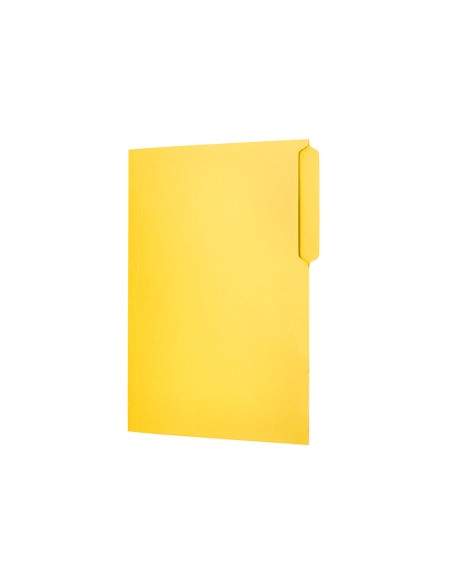 Subcarpeta cartulina liderpapel folio pestaña izquierda 240g/m2 amarillo