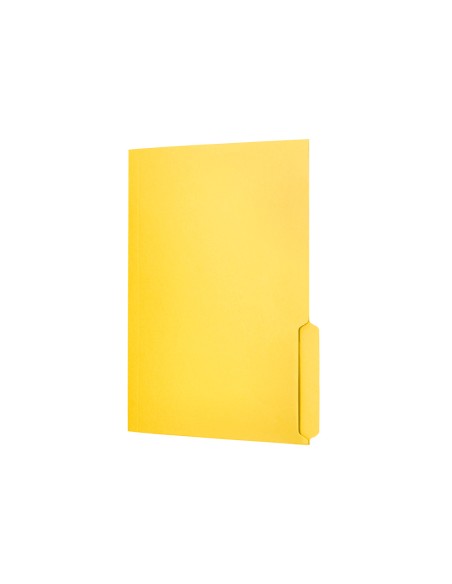 Subcarpeta cartulina liderpapel din a4 pestaña derecha 240g/m2 color amarillo