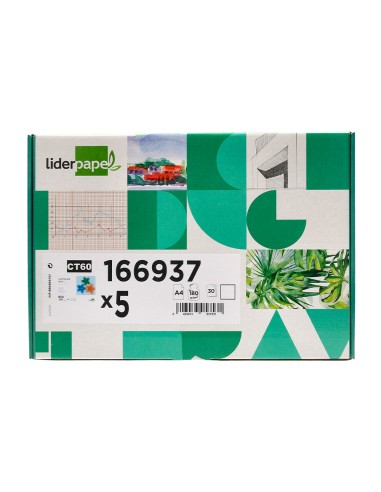 Cartulina liderpapel a4 180g/m2 blanco paquete...