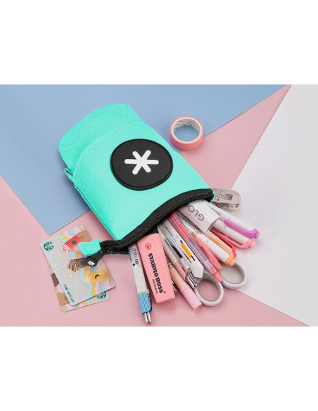 Bolso escolar portatodo antartik cubilete color menta 190x60x80 mm