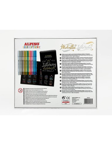 Rotulador alpino metallic lettering doble punta...