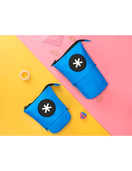 Estuche portatodo antartik cubilete color azul 190x60x80 mm