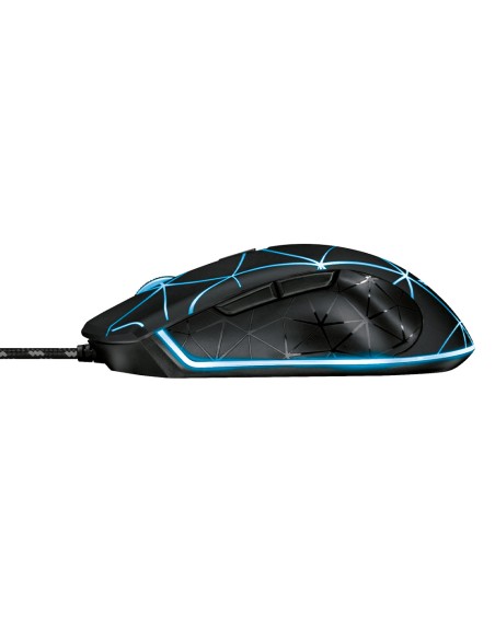 Raton trust gxt133 locx gaming optico luces led 800-4000 ppp 6 botones usb 2.0 cable 1,80 m color negro