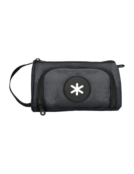 Bolso escolar portatodo antartik con bolsillo delantero desplegable color negro 110x85x200 mm
