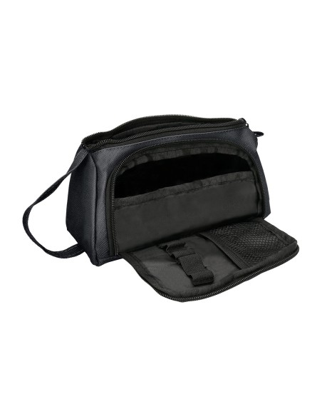 Bolso escolar portatodo antartik con bolsillo delantero desplegable color negro 110x85x200 mm