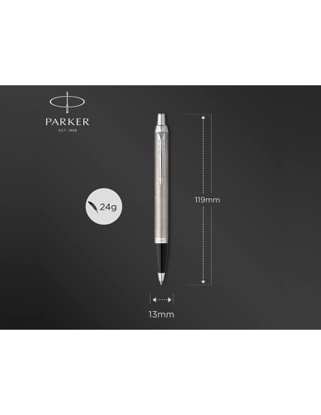 Juego parker im essential acero ct boligrafo + pluma