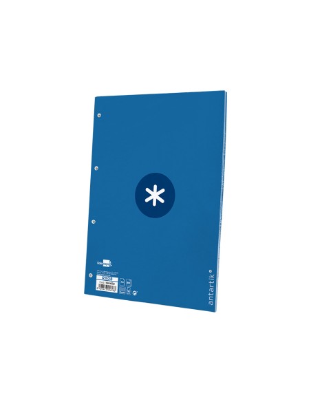 Recambio a4 antartik 80 hojas 90g/m2 cuadro 5mm 4 taladros 1 banda con marco color azul oscuro