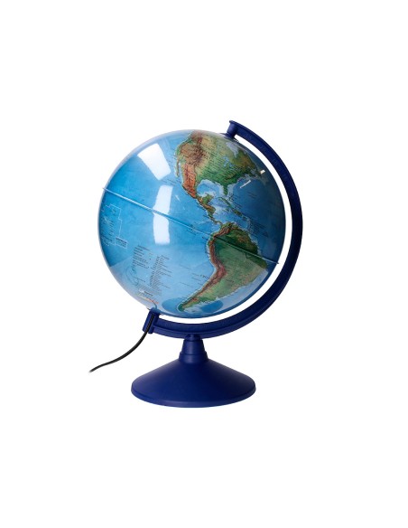 Globo terraqueo liderpapel con luz fisico y politico escribible diametro 30 cm