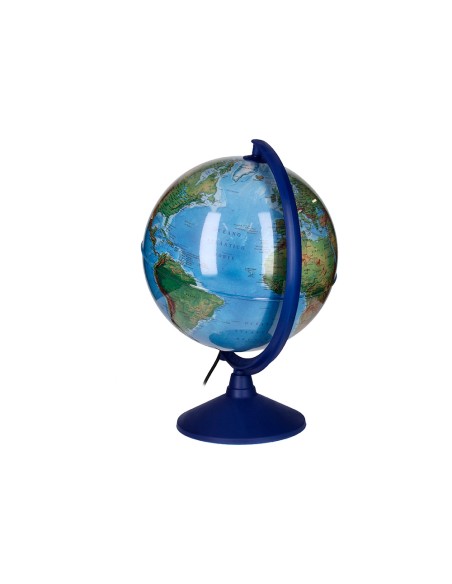 Globo terraqueo liderpapel con luz fisico y politico escribible diametro 30 cm