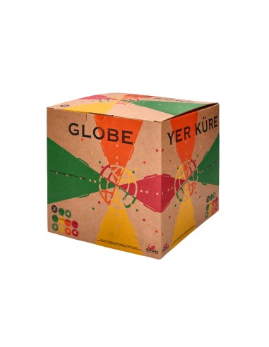 Globo terraqueo liderpapel con luz fisico y...