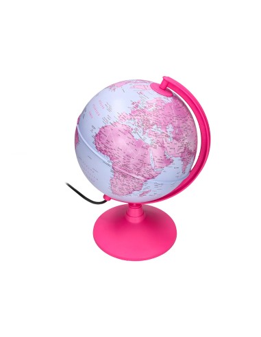 Globo terraqueo liderpapel con luz fisico y...