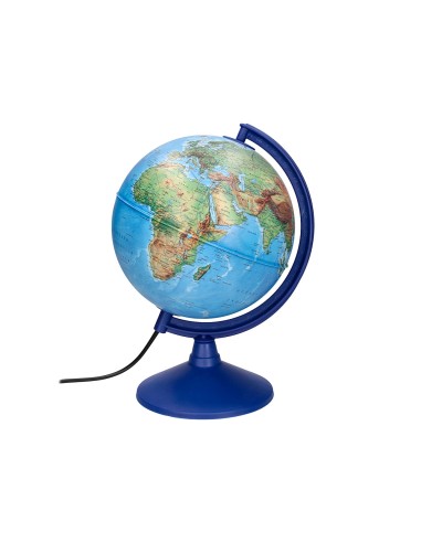 Globo terraqueo liderpapel con luz fisico y...