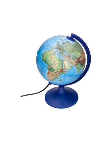Globo terraqueo liderpapel con luz fisico y...