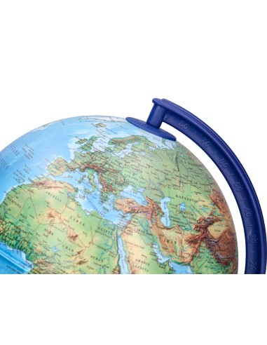 Globo terraqueo liderpapel con luz fisico y...