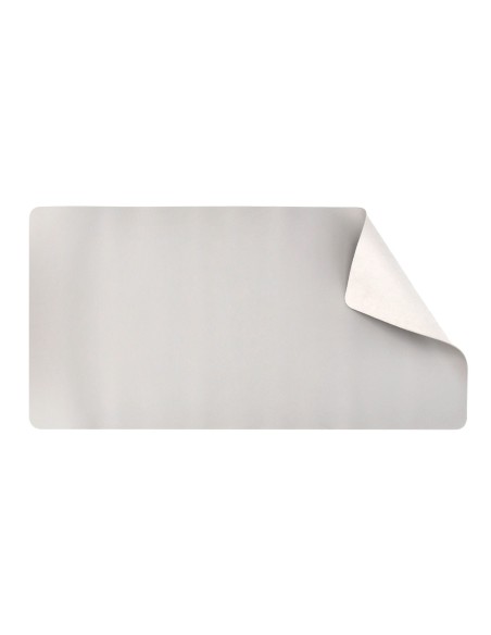 Alfombrilla para raton q-connect xxl similcuero gris base antideslizante 800x400x2 mm