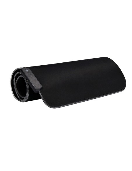 Alfombrilla para raton q-connect xxl iluminacion led conexion usb color negro 800x300x4 mm