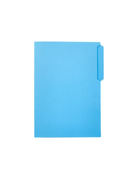 Subcarpeta cartulina liderpapel folio pestaña izquierda 240g/m2 azul