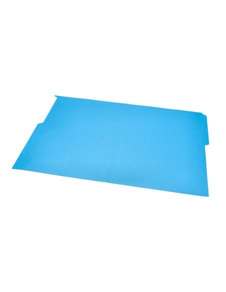 Subcarpeta cartulina liderpapel folio pestaña izquierda 240g/m2 azul