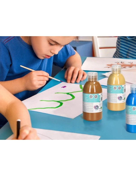 Pintura acrilica liderpapel bote de 250 ml cian