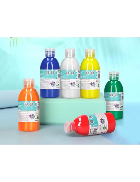 Pintura acrilica liderpapel bote de 250 ml cian