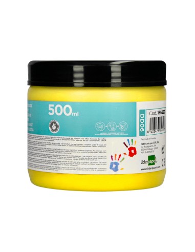 Pintura dedos liderpapel tarrina de 500 ml...