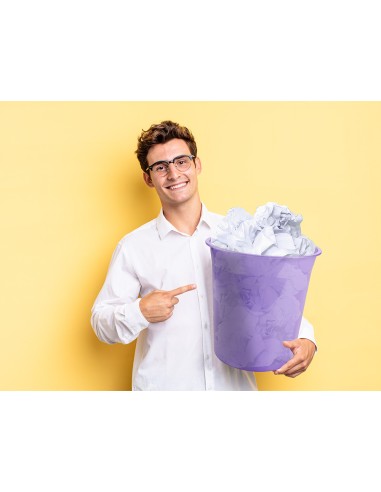 Papelera plastico liderpapel lavanda...