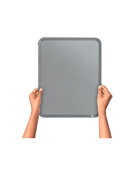 Pizarra nobo magnetica para el hogar acero marco slim plata 280x360 mm