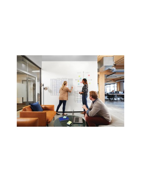 Pizarra blanca post-it super sticky flex adhesiva removible rollo 121,9x182,9 cm