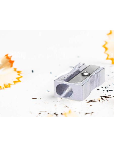 Sacapuntas q-connect metalico rectangular 1 uso