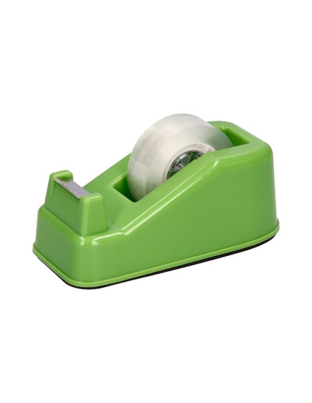 Portarrollo sobremesa liderpapel ecouse 100% plastico reciclado para cinta de 33 m color verde