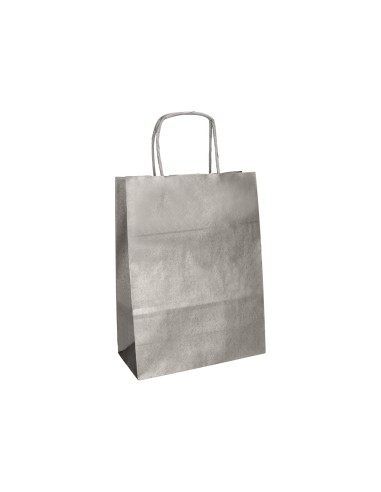 Bolsa papel q-connect kraft plata xs con asa...