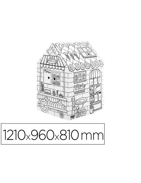 Casa de juego bankers box playhouse pasteleria para pintar fabricada en carton reciclado 1210x960x810 mm