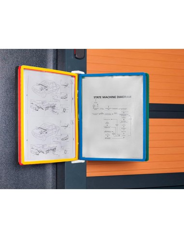 Portacatalogo de pared plastico liderpapel con...