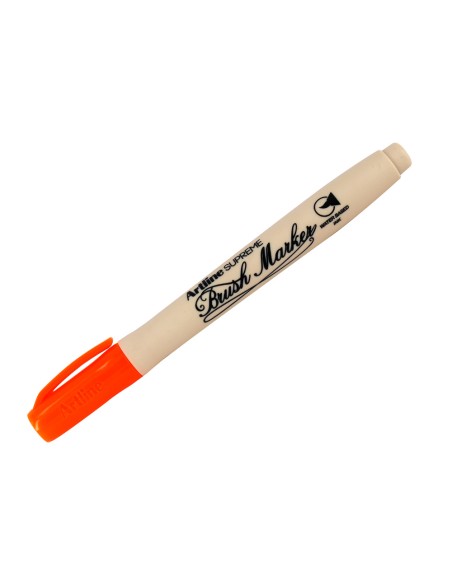 Rotulador artline supreme brush epfs pintura base de agua punta tipo pincel trazo fino naranja