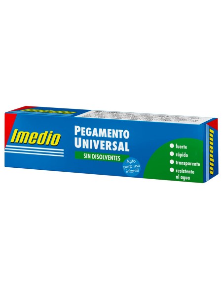 Pegamento imedio universal sin disolventes transparente banda azul 35 ml