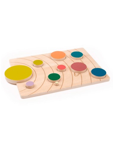 Juego didactico andreutoys sistema solar madera